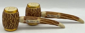 Vintage Souvenir Tabak Maiskolben Pfeife Salz & Pfefferstreuer - Bild 1 von 6