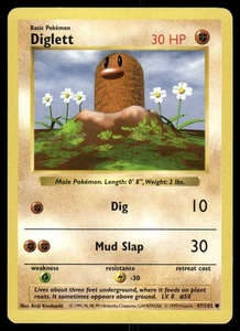 Pokemon Tcg Diglett [Shadowless] #47 Pokemon Base Set LP - Picture 1 of 2