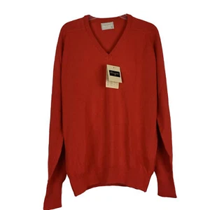 VTG Ben Hogan Sweater Mens L Cashnere 100% DuPont Orlon Cherry Red 60’s 70’s NWT - Picture 1 of 14