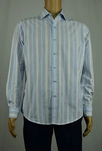 Tasso Elba Herren Hemd weiß blau Button-Down gestreift 15-15,5 M - Bild 1 von 5
