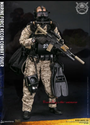 Perfect Damtoys 78056 1/6 Marine Force Recon Combat Diver Desert Marpat Ver Nuevo Foto 1 de 4