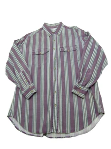 VTG Silver Spur Shirt Men L 16-16 1/2 Button Down Western Wear Cowboy Striped - Picture 1 of 10