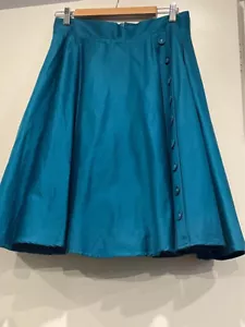 Kitten D’Amour Vicious Kitten Full Skirt Teal Size 12 New - Picture 1 of 6