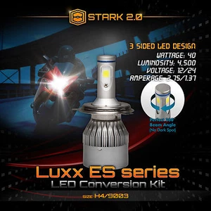 1x 40W 4500LM LED Motorcycle Headlight Dual Hi Lo Kit 6000K White - H4 9003 (C) - Bild 1 von 8