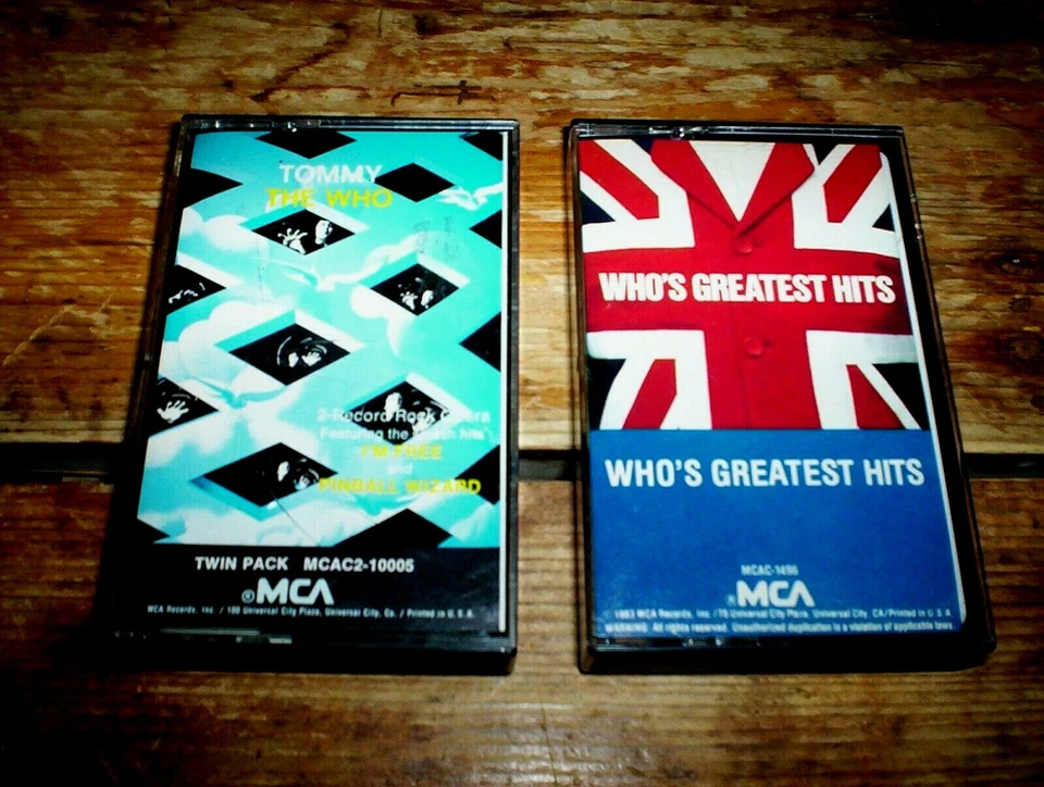 THE WHO ( 2 ) CASSETTE lot: WHO'S GREATEST HITS / TOMMY twin pack cassette EXC! - Image 1 of 1