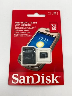 (4) SANDISK 32GB Micro SD HC Card with Adapter - Image 1 of 3