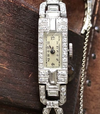 Reloj de cóctel platino diamante con valoración (mujer) Foto 1 de 4