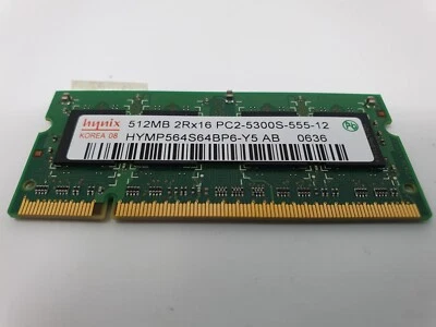 HP Pavilion DV2000 dv2125nr RAM Memory 512MB DDR2 PC2-5300S HYMP564S65BP6-Y5 - Image 1 of 4