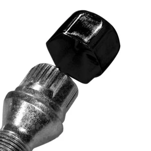4 Ersatz- Abdeckkappen für Sicurit und OZ M14er Bolzen-Felgenschlösser schwarz - Picture 1 of 1