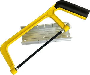 6 In. Mini Hacksaw & Mitre Block Set - 150Mm Extra Fine Cut Hack Saw with Bi-Met - Picture 1 of 7