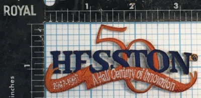 1997 HESSTON A HALF CENTURY OF INNOVATION FARM TRACTORS PROMO 3.5" IRON ON PATCH - Image 1 of 2