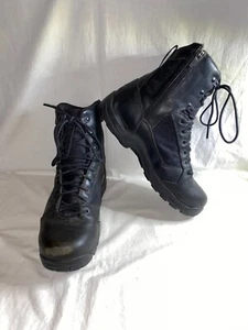 Black Leather DANNER Strike Torrent Side-Zip Boots Men's Size 10.5 D Vietnam - Picture 1 of 10