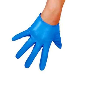 Costume da sera danza donna moda blu GUANTI polso corto 16 cm ecopelle - Foto 1 di 17