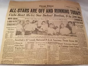 Chicago Tribune Newspaper Jul 17, 1964 "All- Stars Are Off and Running Today!" - Picture 1 of 2