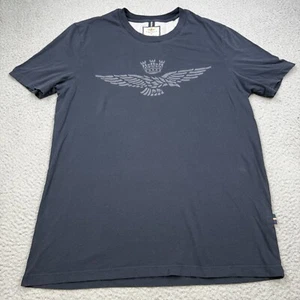 AERONAUTICA MILITAIRE Shirt Mens Large Blue Graphic Cristiano di Thiene Aviation - Picture 1 of 11