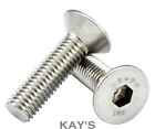 M4 M5 M6 M8 M10 Countersunk Bolt Csk Allen Key Socket Screws A2 Stainless Steel 