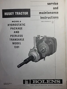 Bolens 775 736 Lawn Tractor 1301 Transaxle & Eaton 6 Transmission Service Manual - Picture 1 of 5
