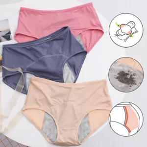 Women Menstrual Period Plus Size Underwear Modal Panties Physiological Leakproof - Picture 1 of 20