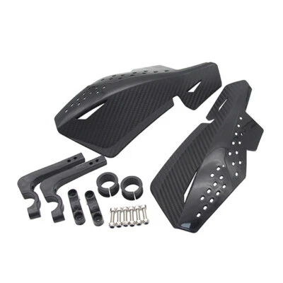 Motorcycle Hand Guard Protector Shield Handlebar Handguards Carbon Fiber Black - Image 1 of 4