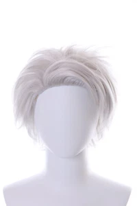 TM-744 Gris Plata Corto Shinazugawa Sanemi Demon Slayer Cosplay Peluca - Imagen 1 de 7