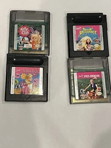 Barbie lot of Gameboy Color Games (4total). TESTED AND WORKING WITH MANUALS! - Picture 1 of 2