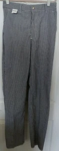 Chef Pant Trouser Pinnacle HD Classic Black and White checked W30 L 27-36 no hem - Picture 1 of 6