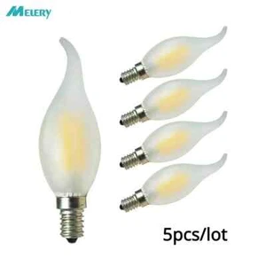 E14 LED Candelabra Light Bulb 4W Lamp Warm/Cold White Led Vintage Lightbulb 5PCS - Picture 1 of 12