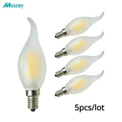 E14 LED Candelabra Light Bulb 4W Lamp Warm/Cold White Led Vintage Lightbulb 5PCS - Image 1 of 4