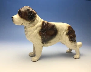 Statua Ceramica San Bernardo Porcellana Cane Statua Ceramica Giappone Nuova Riproduzione - Foto 1 di 11