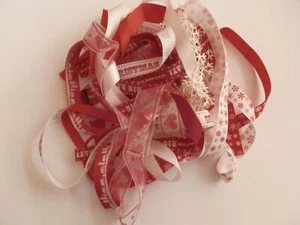 Lovely Red & White Christmas Ribbon-10 Metres - Picture 1 of 1