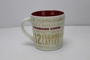 Taza de café Starbucks 12 días de vacaciones de Navidad cacao 14 oz oro rojo blanco - Imagen 1 de 5