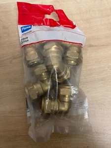 Plumbsure Compression 90° Rohrbogen (Durchmesser) 22 mm, 5er Pack - Bild 1 von 1