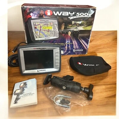 Lowrance 112-362 iWay 500C Portable GPS Navigator and MP3 Player - Image 1 of 4