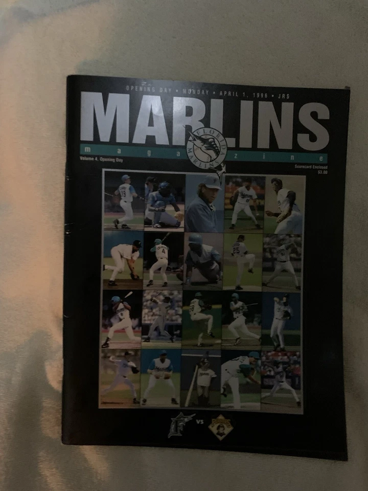 VTG 90s Miami Florida Marlins Opening Day Magazine 1996 April 1 - Image 1 of 1