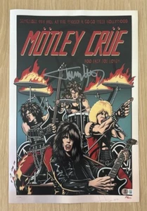 TOMMY LEE FIRMATA 12X18 MOTLEY CRUE FOTO ROCK N ROLL BECKETT BAS - Foto 1 di 2