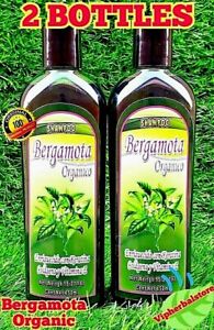 2 Packs BERGAMOTA Shampoo Organico BERGAMOT w/ Collagen Stop Hair Loss 450 ml ea