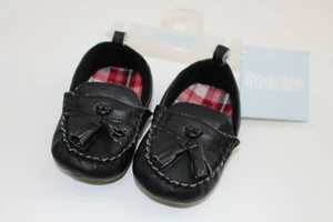 Gymboree Joyful Holiday Baby Boys Size 02 Black Dress Shoes NEW NWT - Picture 1 of 5