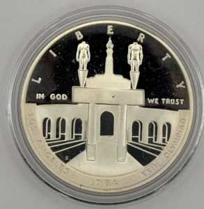 LOT G-0193: 1984-S U.S. Silver Commem, Los Angeles Olympiad Dollar - Picture 1 of 2