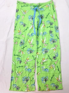 TinkerBell Tink Tinker Bell Women's Green Pajama Lounge PJ Long Pants Size Small - Picture 1 of 7