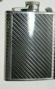 Carbon Fiber Looking Flask only - Picture 1 of 6