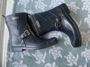 Coach Lester A8805 Black Mid-Calf Rain Boots Women's 9 - Picture 1 of 16