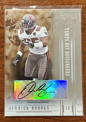 Donruss Gridiron Gear Auto 2005/250 Derrick Brooks #30 Auto Salón de la fama Buccaneers Foto 1 de 2