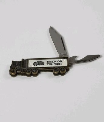 Vintage Colonial Pocket Knife Semi Tractor Trailer Trucking Keep On Truckin - Image 1 of 4