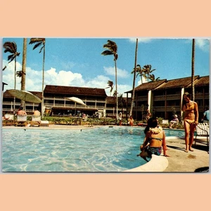 Postcard Islander Inn Hotel Kailua-Kona Hawaii Poolside View - Picture 1 of 4