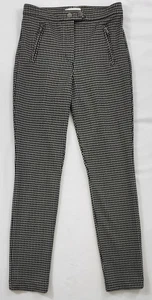 Pantalones para mujer H&M blanco y negro patrón espiga talla 4 cintura 26" elásticos - Imagen 1 de 13