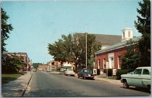 Postal POCOMOKE CITY, Maryland década de 1950 MARKET STREET / vista de oficina de correos - sin usar - Imagen 1 de 2