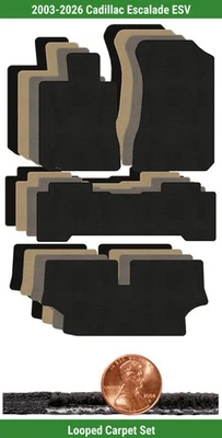 Juego de alfombrillas clásicas personalizadas para Cadillac Escalade ESV '03-26 (4 piezas) #49R Foto 1 de 4