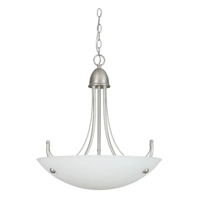 Sunset Lighting F2484-53 Tempest 3-Light Bowl Pendant 20" Satin Nickel - Image 1 of 2