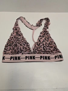 Bralette Victoria Secret Rosa Talla Grande Rosa Encaje Estampado Guepardo T Espalda - Imagen 1 de 6