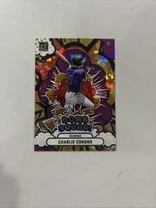 2025 Donruss Charlie Condon Bomb Squad Purple Cracked Ice /99 Rockies Rookie RC - Picture 1 of 2